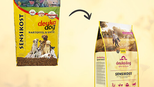 Aus Neu wird Alt - deuka dog präsentiert sich in neuem Look (© deuka Tiernahrung Cremer)